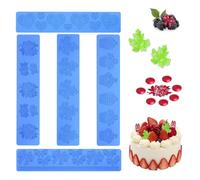 Les-Theresa 5 Pcs Tapis à Dentelle, Moule Silicone En Forme De Feuille, Moule En Silicone Pour Dentelle, Tapis de Dentelle de Silicone Pour Pâte à Sucre, Chocolat, Fondant, Beurre, etc. (02)