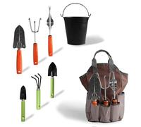 Les-Theresa 8 PCS Kit Outils De Jardinage, Outil Jardin avec Sac de Rangement, Kit de Jardinage, Kits D'outils de Jardinage, Convient Aux Enfants et Aux Parents Qui L'Utilisent Ensemble