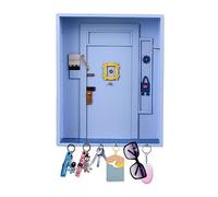 Les-Theresa Lot de 6 Porte Clé Mural Bois, Friends Key Holder Friends Monica's Door Boite a Clefs Murale Decorative Design Porte Clef Murale Design pour la Maison pour Clés, Lettres, Iournaux (Blue)
