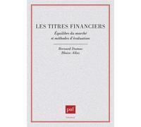 Les titres financiers - équilibre du marché et méthode d'évaluation - Blaise Allaz - Puf - Livre