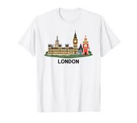 Les toits de Londres, la Grande Tour, la Ville emblématique de Westminster T-Shirt