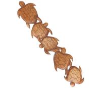 Les Tortues | Décor Mural 95cm en Bois de Suar sculpté Main