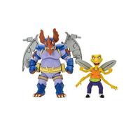 Les Tortues Ninja 1987 - Pack 2 Figurines Wingnut & Screwloose 18 Cm
