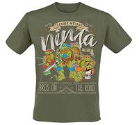 Les Tortues Ninja Bros on The Road Homme T-Shirt Manches Courtes Olive M