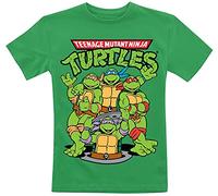 Les Tortues Ninja Enfants - Groupe Unisexe T-Shirt Vert 140 100% Coton