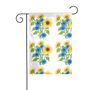 Les tournesols YYHWHJDE parmi les fleurs bleues. La taille précise de ce drapeau de jardin est de 30,5 x 45,7 cm, ce qui est un rapport d'or soigneusement conçu. Il s'adapte parfaitement à la grande