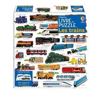 Les trains - Coffret livre et puzzle livre + puzzle 49 pieces - Sam Smith - Usborne - Coffret - Jeux livres objets