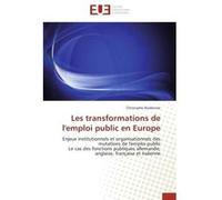 Les transformations de l'emploi public en Europe Christophe Nosbonne (Auteur)