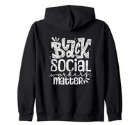 Les Travailleurs Sociaux Noirs sont Importants Noir Social Sweat à Capuche