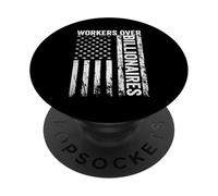 Les Travailleurs sur Les milliardaires protestent Le Rassemblement de Justice Sociale PopSockets PopGrip Adhésif