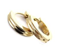 Les Trésors De Lily [M7279] - Créoles plaqué or ""Chorégraphie"" - 13 mm 3 mm