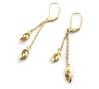 Les Trésors De Lily [M8774] - Dormeuses plaqué or Forçat Double Antillais