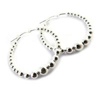 Les Trésors De Lily [M9451] - Créoles Argent Billes 3. 5 cm 6 mm