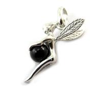 Les Trésors De Lily [N3963] - Pendentif Argent Fée Clochette onyx (rhodié)