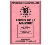 Les Trésors De Lily [R2160 - Carte spéciale 'Permis de la majorité' 18 Ans - 20.5x14.5 cm