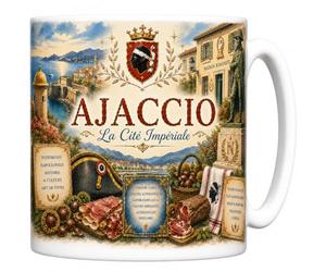 Les trésors d'érable Mug Ajaccio La Cité Impériale Tasse Céramique 330 ml | Mug Ajaccio, céramique 330 ml
