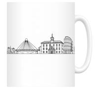 Les trésors d'érable Mug Andorre-la-Vieille Épure - Skyline au trait | Mug Céramique 330 ml | Idée Cadeau Original Homme Femme | Impression Sublimation Haute Définition | Imprimé en France