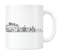 Les trésors d'érable Mug Athènes Épure Céramique 330 ml | Skyline au trait