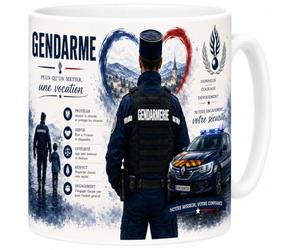 Les trésors d'érable Mug Gendarme - Honneur, Courage, Dévouement EveryMug