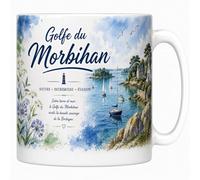 Les trésors d'érable Mug Golfe du Morbihan - Bretagne - Céramique 330 ml