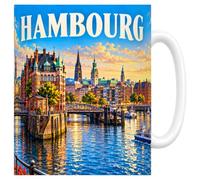 Les trésors d'érable Mug Hambourg - La Porte du Monde - Céramique 330 ml
