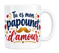 Les trésors d'érable Mug Papa Céramique 330 ml - Tu Es Mon Papounet d'Amour | Idée Cadeau Original, Passe au Lave-Vaisselle et au Micro-Ondes, Impression Sublimation Haute Définition