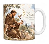 Les trésors d'érable Mug Prière de Saint François Céramique 330 ml | Mug Prière de Saint François, céramique 330 ml