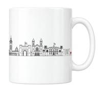 Les trésors d'érable Mug Tunis Épure - Skyline au trait | Mug Céramique 330 ml | Idée Cadeau Original Homme Femme | Impression Sublimation Haute Définition | Imprimé en France