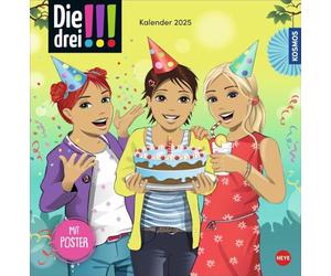Les trois !!! Calendrier broché 2025 : le trio de détective pour filles en action : calendrier avec images cool, aventures passionnantes et délicates... entrées (calendrier de divertissement