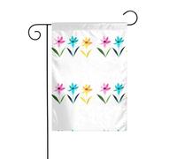 Les trois fleurs colorées YYHWHJDE taille précise de ce drapeau de jardin est de 30,5 x 45,7 cm, ce qui est un rapport d'or soigneusement conçu. Il s'adapte parfaitement à la grande majorité des