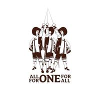 Les Trois Mousquetaires Un pour tous et tous pour un Décorations murales en vinyle 47.6x85.3cm Culture du tatouage Café