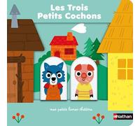 Les trois petits cochons - livre théâtre avec marionnettes à doigts pour donner vie à l'histoire et aux personnages - Dès 18 mois