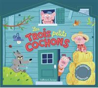 Les trois petits cochons - Mes histoires à scratchs - Pauline Caudrillier - Gallimard jeunesse - cartonné - Album éveil dès la naissance