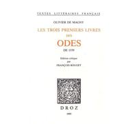 Les Trois Premiers Livres Des Odes De 1559