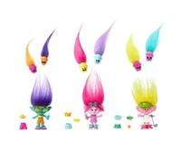 Mattel Trolls 3, Collection Figurines Hair Pops à Fonction Avec Vêtements Amovibles, 2 Hair Pops Et Accessoires Surprises Inclus, Jouet Enfant, A Partir De 3 Ans, HNF02