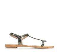 Les Tropeziennes par M. Belarbi Femme HAMAT Chaussures Ville Sandale, Noir-Or, 37