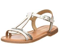 Les Tropéziennes par M. Belarbi Bada, Sandales Bride Arriere Filles, Blanc (Blanc/Argent 85) 30 EU