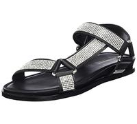 LES TROPEZIENNES PAR M. BELARBI Femme CASPY Sandale, Noir-Argent, 38 EU