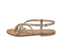LES TROPEZIENNES PAR M. BELARBI Femme Chou Chaussures Ville Sandale, Beige-Serpent, 36 EU