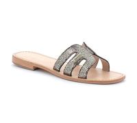 LES TROPEZIENNES PAR M. BELARBI Femme HADAMIA Chaussures Ville Sandale, Noir-Or, 38 EU