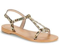 LES TROPEZIENNES PAR M. BELARBI Femme HAMAT Chaussures Ville Sandale, Noir-Or, 37