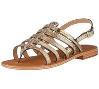 LES TROPEZIENNES PAR M. BELARBI Femme Herisson Chaussures Ville Entre-Doigt, Or Craquele, 38 EU