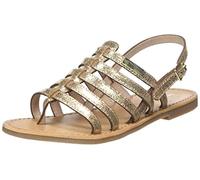 LES TROPEZIENNES PAR M. BELARBI Femme HIKA Chaussures Ville Entre-Doigt, Or Craquele, 36 EU