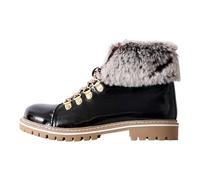 LES TROPEZIENNES PAR M.BELARBI Femme LACEN Botte Tendance, Noir Vernis, 37 EU