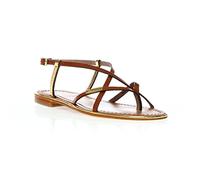 Les Tropéziennes par M. Belarbi Femme Monaco Sandales Bride arriere, Marron Tan Or, 37 EU