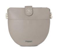 Les Tropéziennes par M.Belarbi | Sac porté épaule "Baumes" | Sac femme forme demi-lune originale en similicuir style | 32 x 29 x 8 cm | Coloris mastic