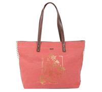 Les Tropeziennes par M.Belarbi | Sac shopping Oliana | Sac femme grand volume style cabas en toile de coton décor brillant | 45 x 31 x 14 cm | Coloris orange