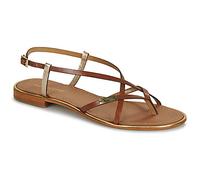 Les Tropéziennes par M. Belarbi Femme Monaco Sandales Bride arriere, Marron Tan Or, 38 EU
