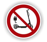 Les trottinettes électriques placent l'autocollant interdit 20 cm.