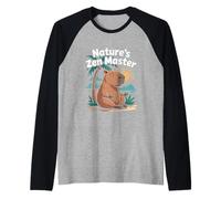 Les Vacances d'été Tropicales de Funny Capybara Nature's Zen Master Manche Raglan